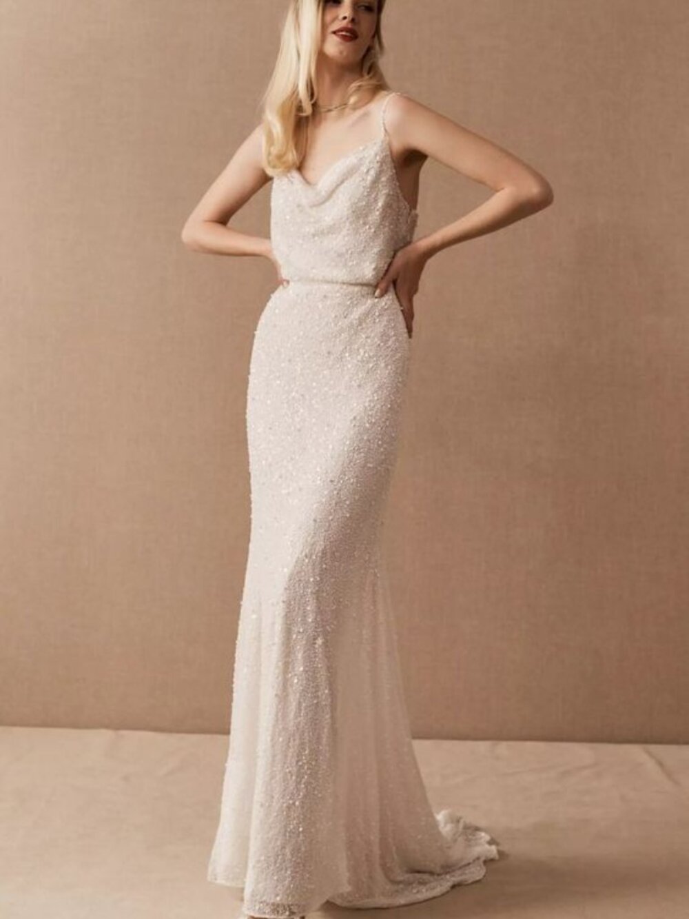BHLDN Rae Wedding Gown Size 0, 4 & 14 NEW Sequin